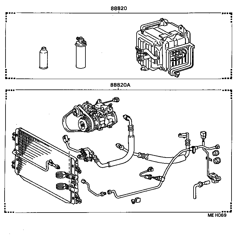88830-24070 AIR CONDITIONER & ACCESSORY SUB-ASSY, NO.2 product image