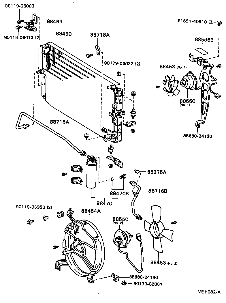 88688-24040 BRACKET, COOLER REFRIGERANT HOSE, NO.1 product image