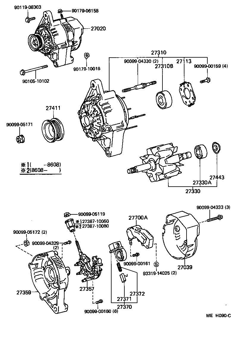 27060-11040 ALTERNATOR ASSY product image