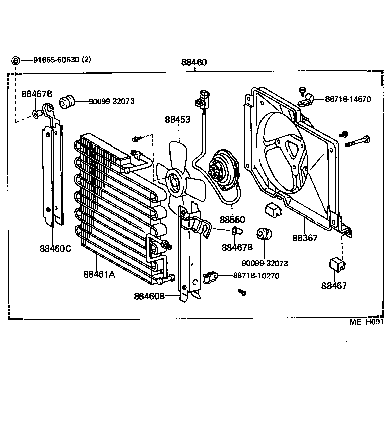 88453-10010 FAN, COOLING (FOR CONDENSER) product image