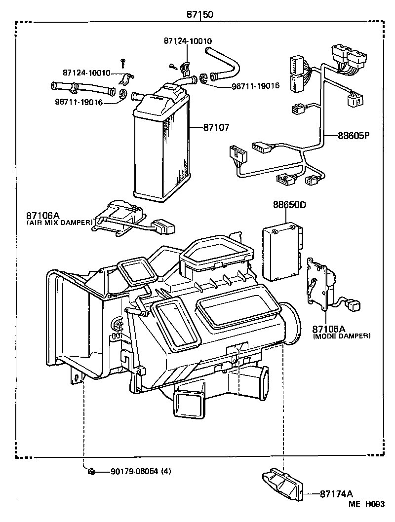 87150-14240 RADIATOR ASSY, HEATER product image