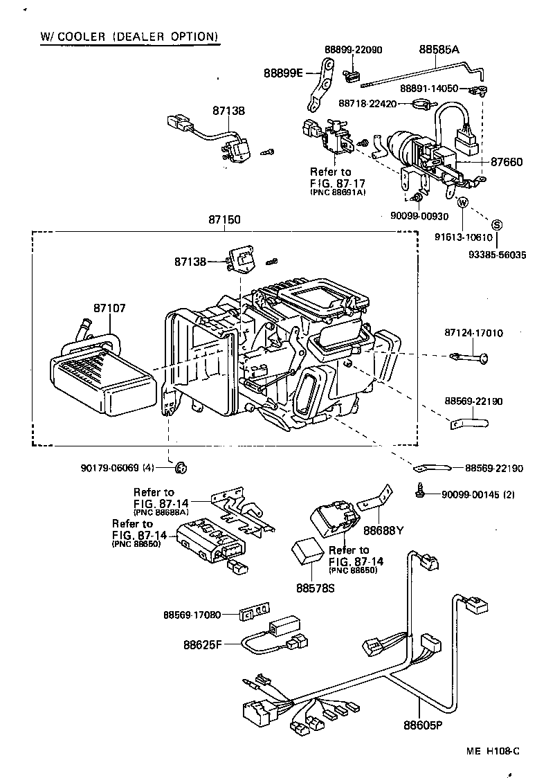 55909-17030 CABLE SUB-ASSY, AIRMIX DAMPER CONTROL product image