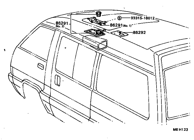 86291-87001 BRACKET, TELEVISION product image