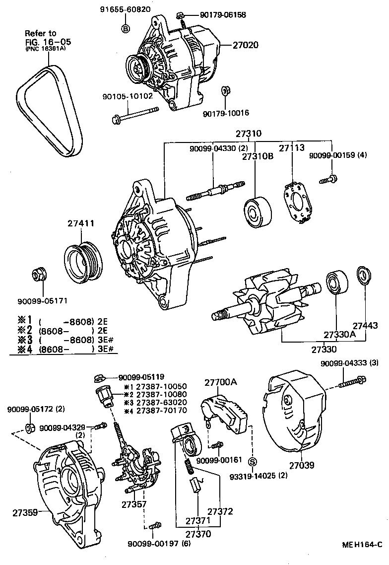 27060-55010 ALTERNATOR ASSY product image