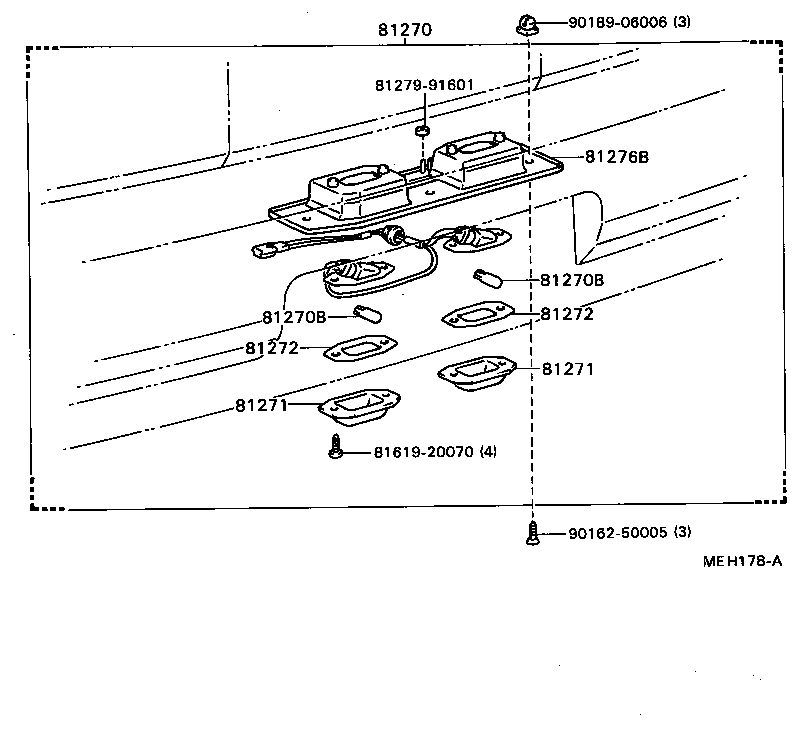 81270-16220 LAMP ASSY, LICENSE PLATE product image