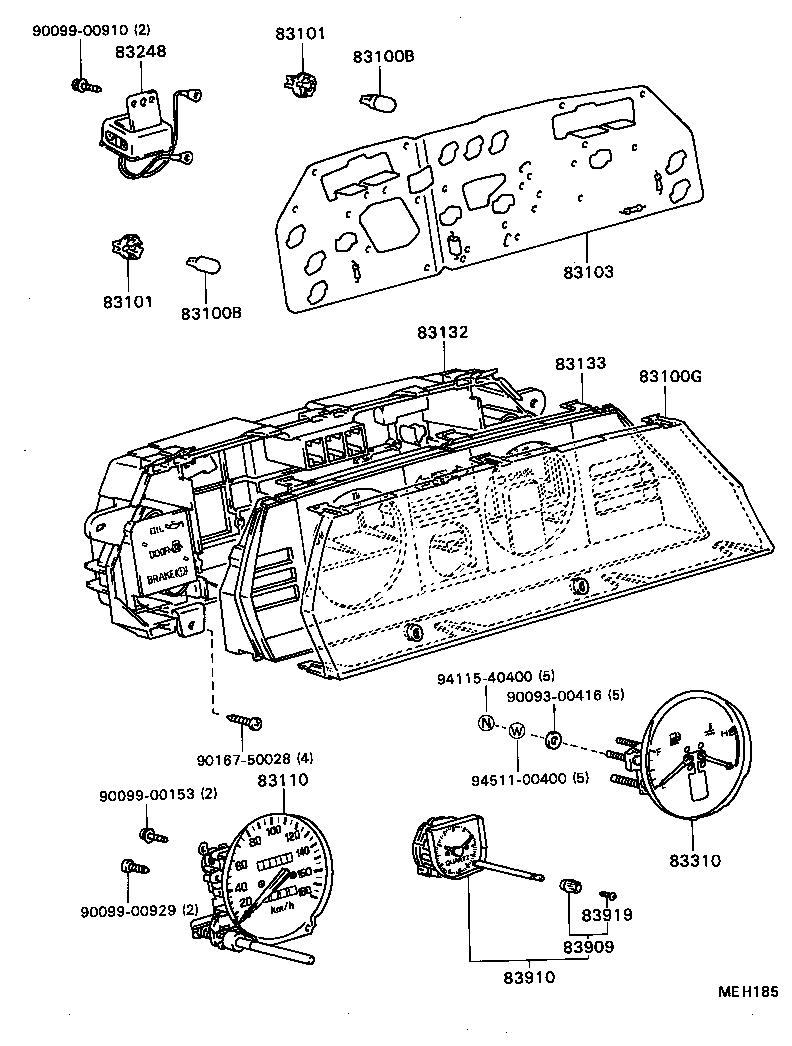 83132-16280 CASE, COMBINATION METER product image