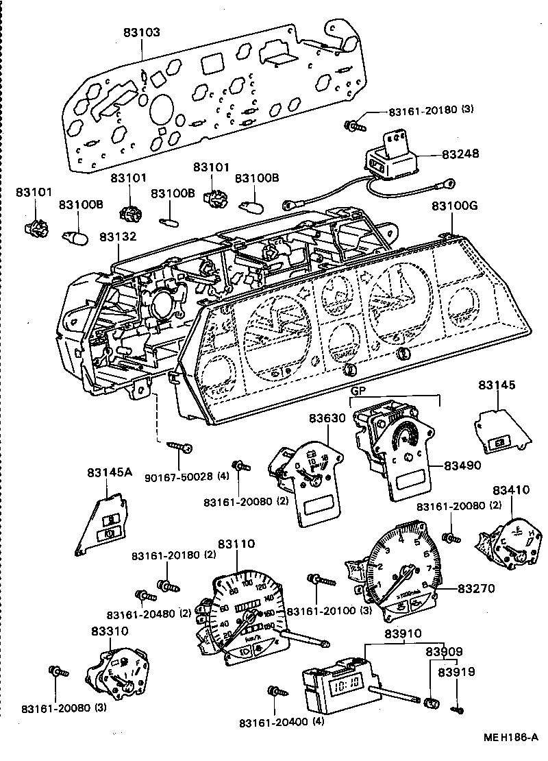 83132-16280 CASE, COMBINATION METER product image