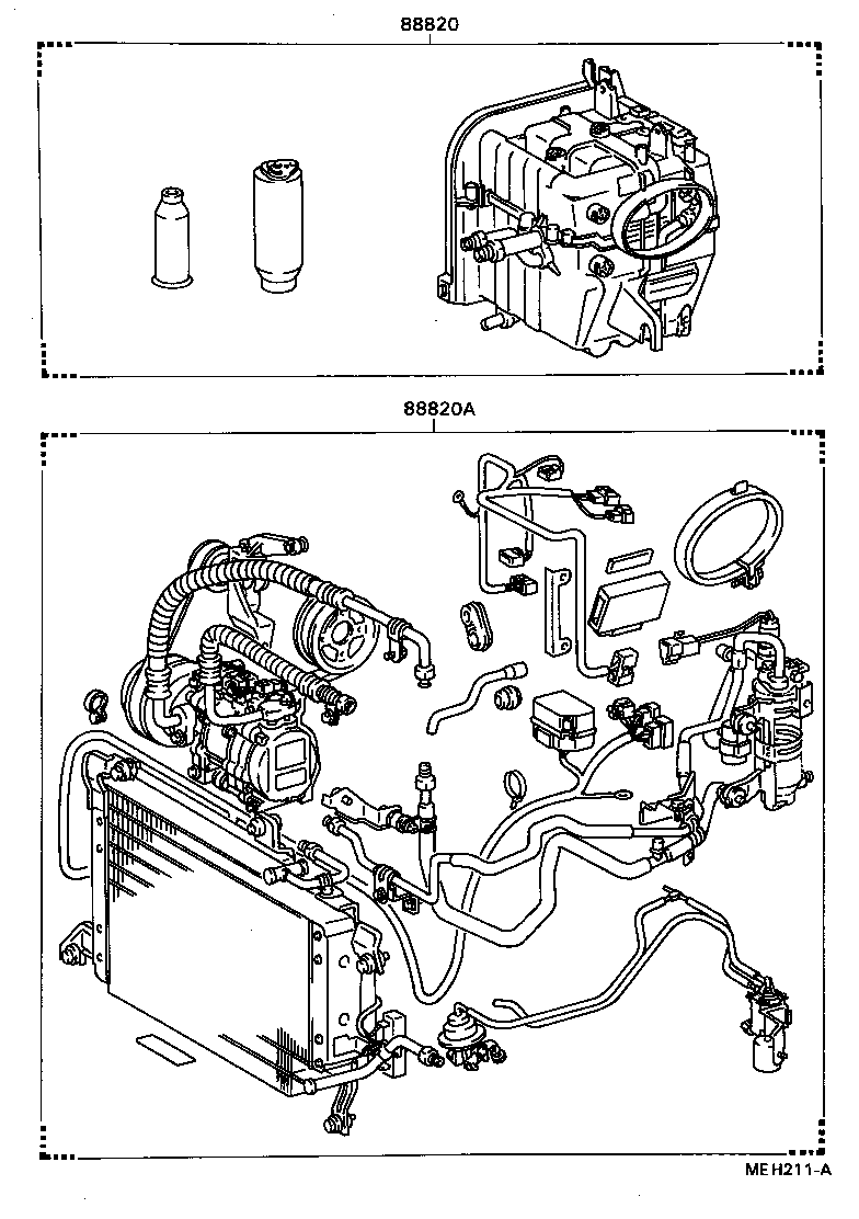88830-16080 AIR CONDITIONER & ACCESSORY SUB-ASSY, NO.2 product image