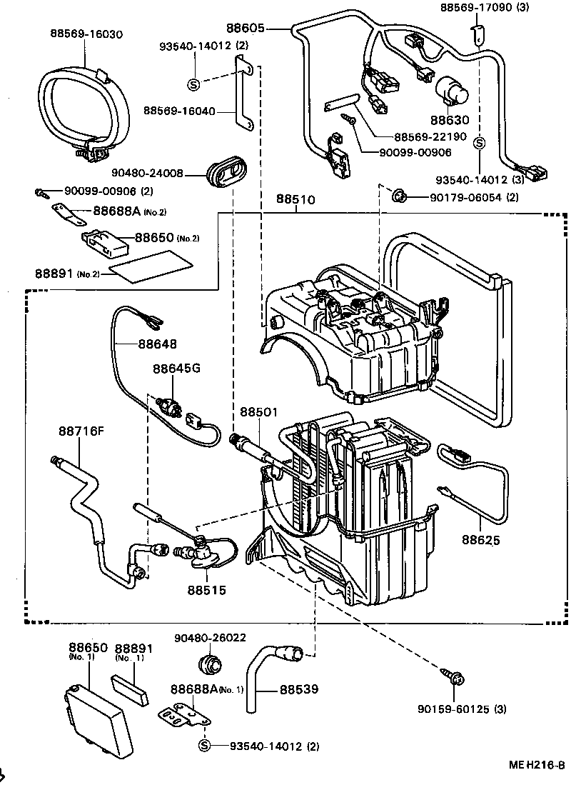 88605-16630 HARNESS SUB-ASSY, COOLER WIRING, NO.1 product image
