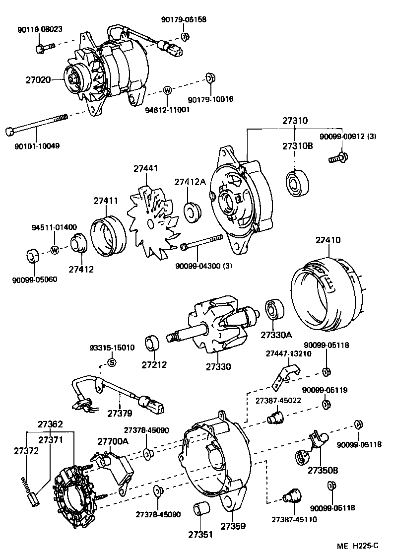 27020-64191 ALTERNATOR ASSY product image