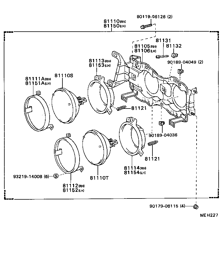04817-20030 HEADLAMP KIT, W/O SEALED BEAM, RH product image