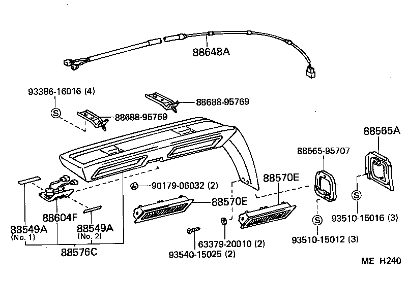 55084-95705 DUCT, AIR, SIDE NO.1 LH product image