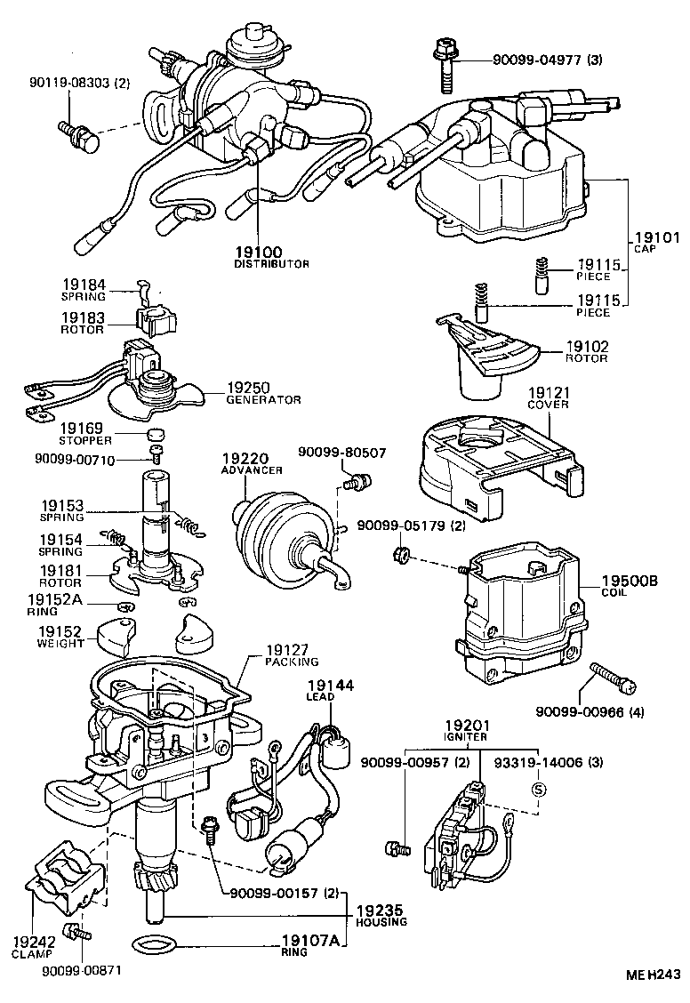 19101-71020 CAP SUB-ASSY, DISTRIBUTOR product image
