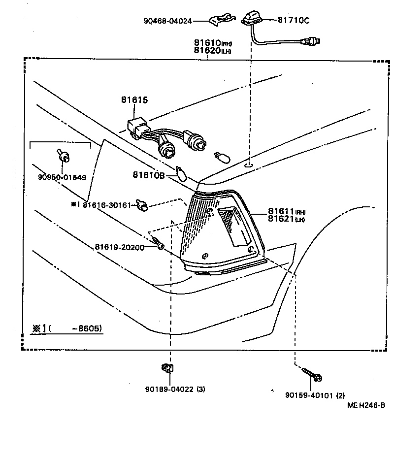 81620-29385 LAMP ASSY, PARKING & CLEARANCE, LH product image