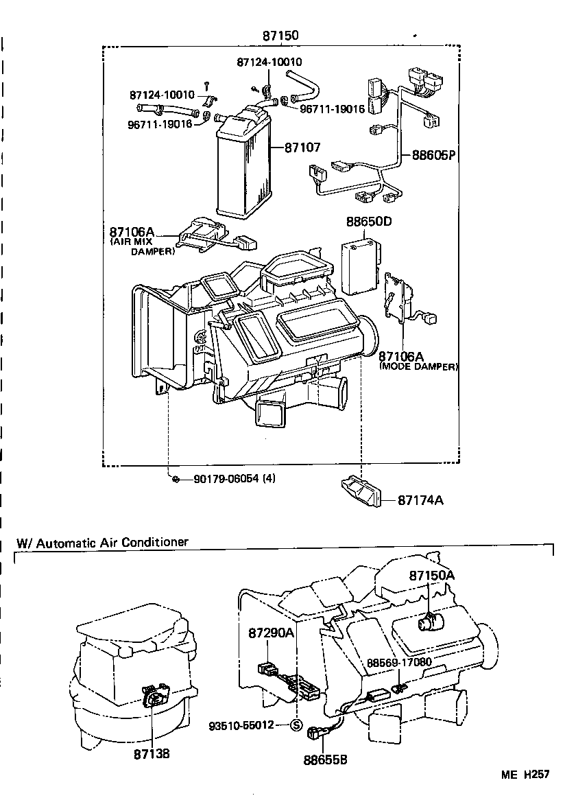 87150-14280 RADIATOR ASSY, HEATER product image