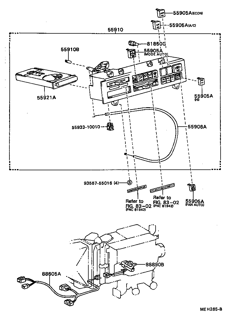 55910-20360 CONTROL ASSY, HEATER OR BOOST VENTILATOR product image