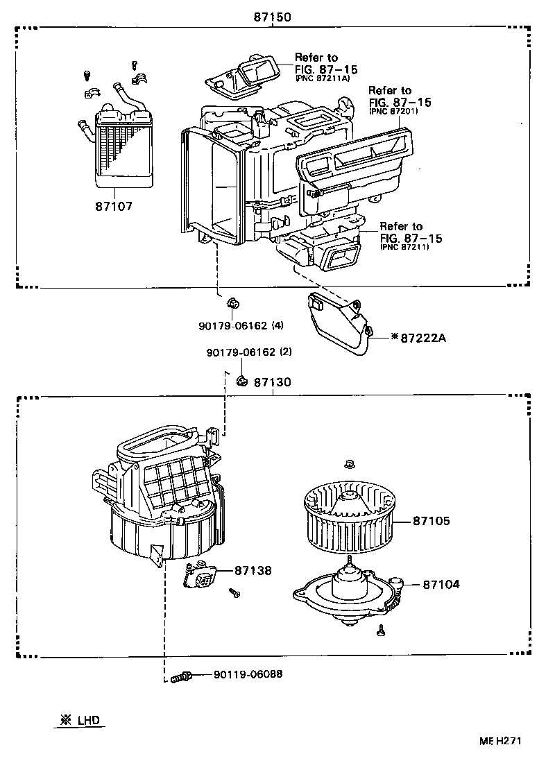 87104-20170 MOTOR SUB-ASSY, HEATER BLOWER product image