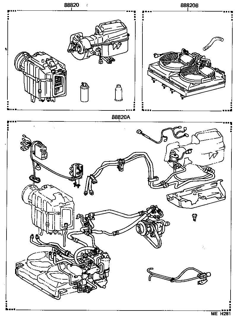 88830-95701 AIR CONDITIONER & ACCESSORY SUB-ASSY, NO.2 product image