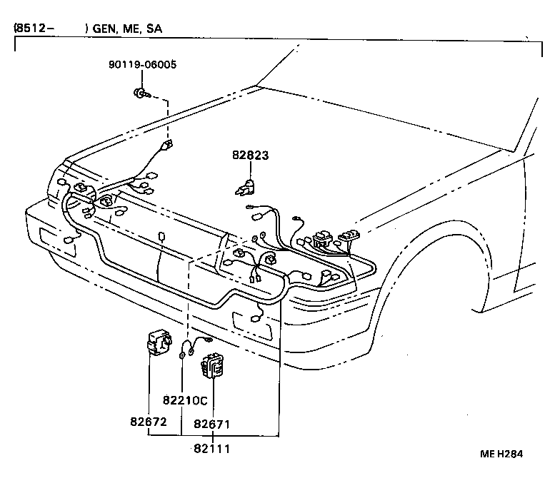 82817-22420 PROTECTOR, WIRING HARNESS, NO.1 product image