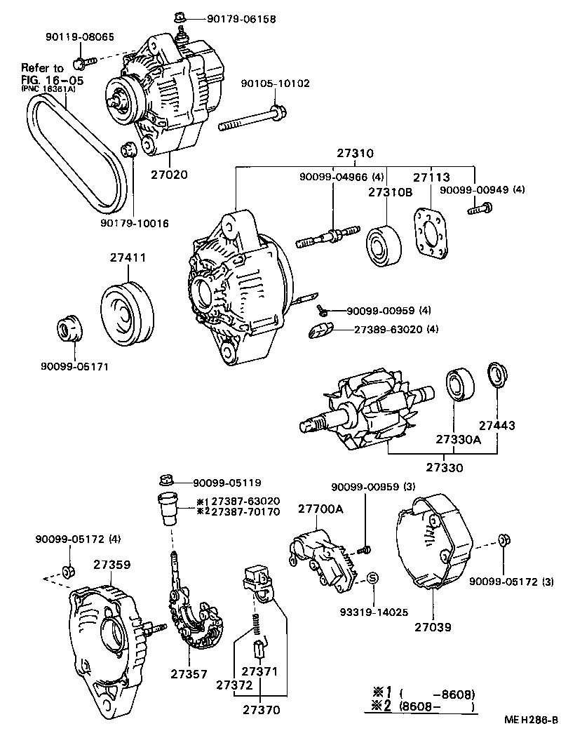 27060-55010 ALTERNATOR ASSY product image