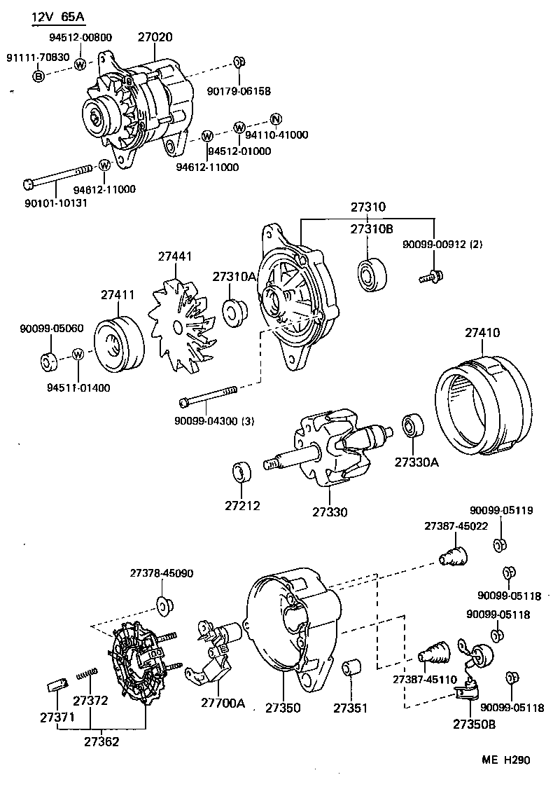 27020-68010 ALTERNATOR ASSY product image