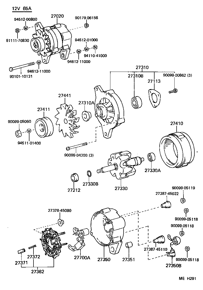 27020-68010 ALTERNATOR ASSY product image