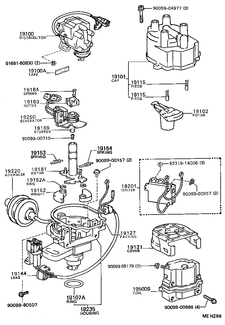 19020-11080 DISTRIBUTOR ASSY product image