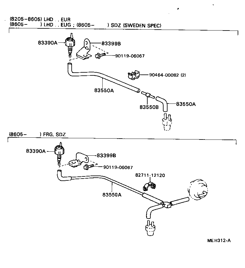 95411-10036 HOSE, ED MONITOR GAGE product image