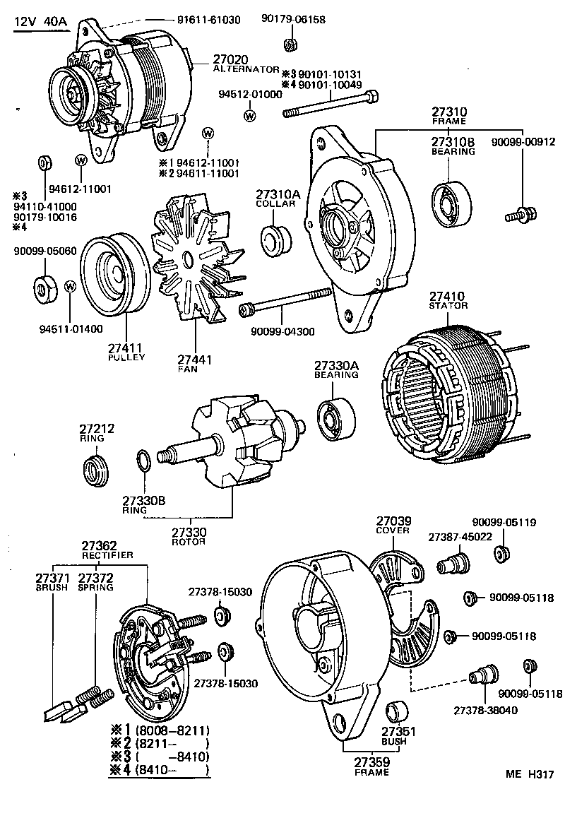 27020-68010 ALTERNATOR ASSY product image