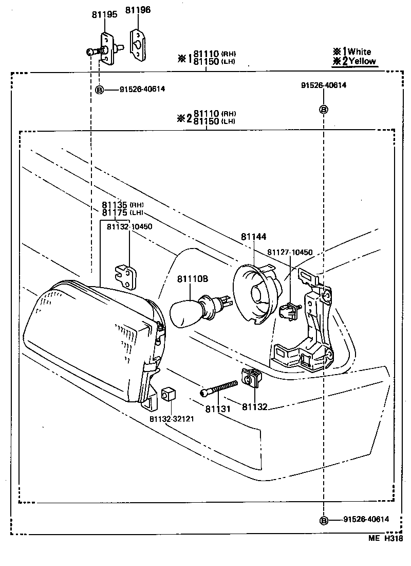 81150-10550 HEADLAMP ASSY, LH product image