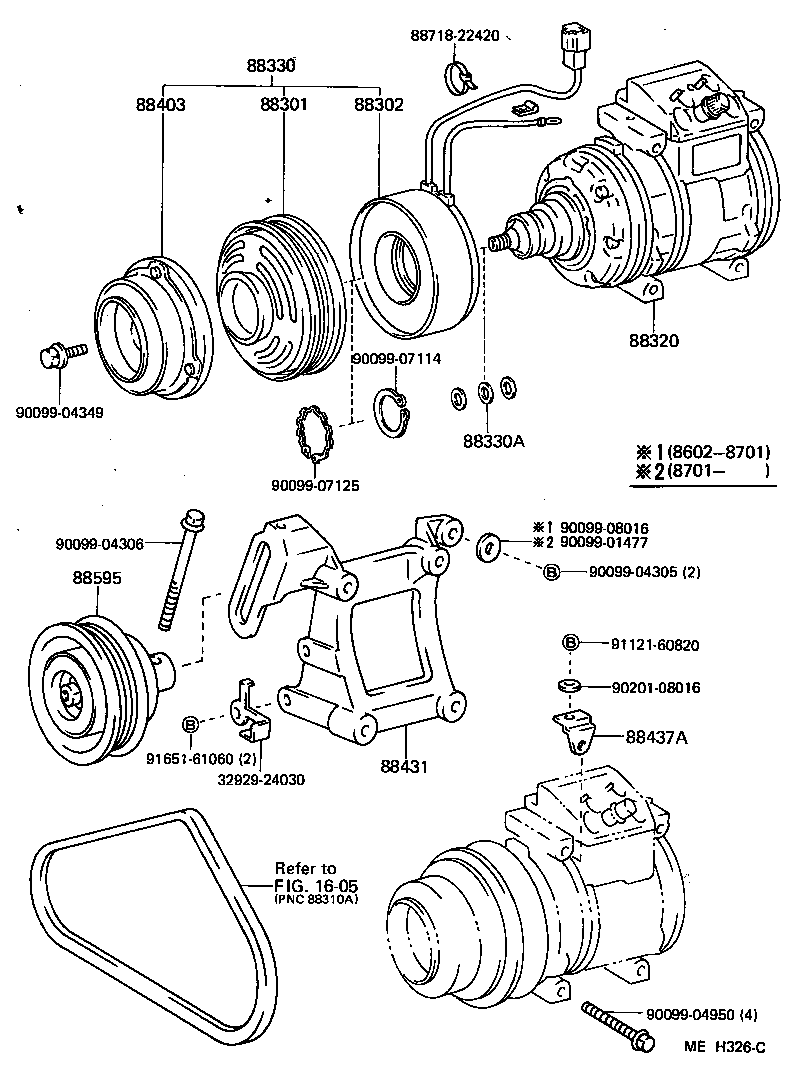 88320-14540 COMPRESSOR ASSY, COOLER product image