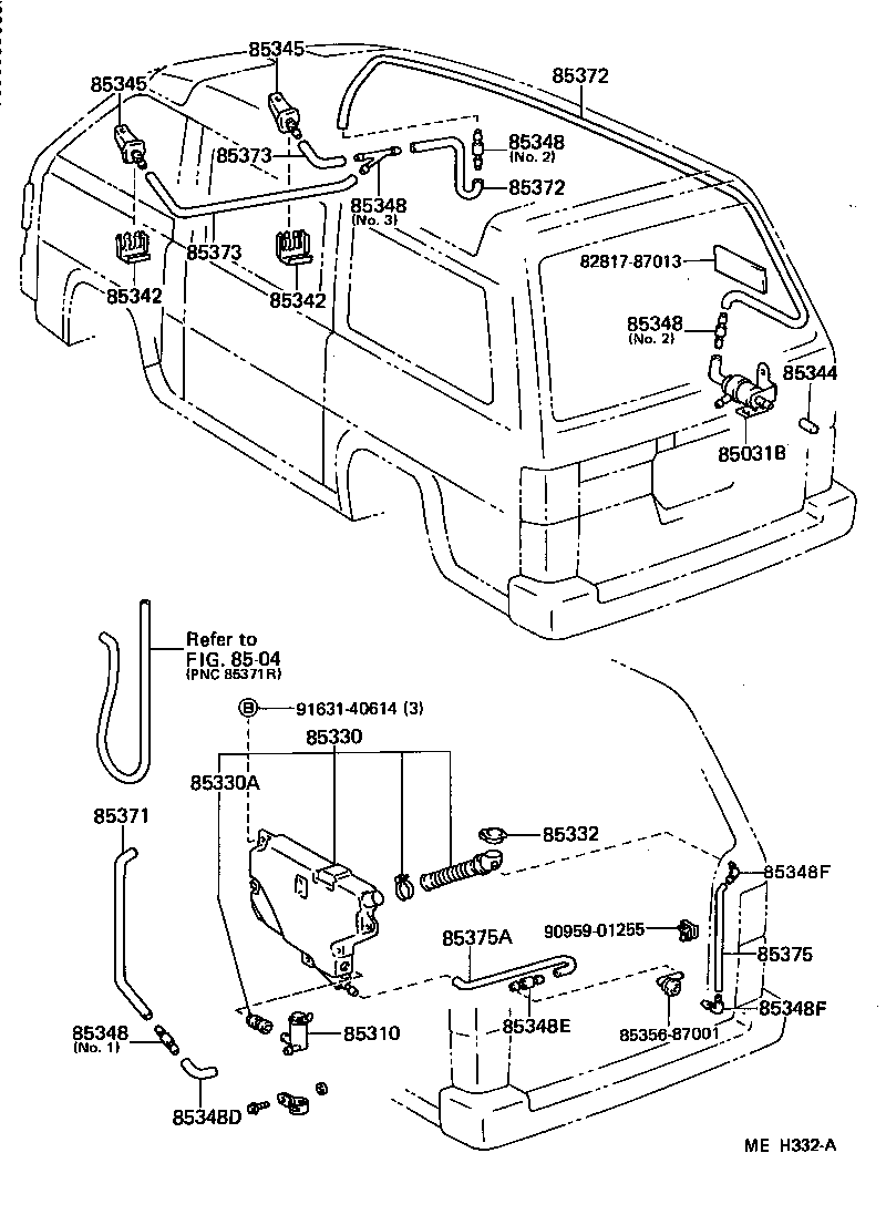 85342-95J01 HOLDER, WASHER NOZZLE product image