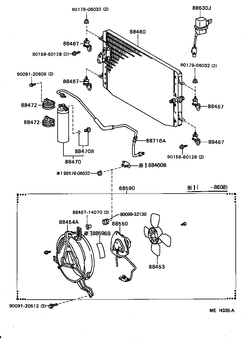 88688-22330 BRACKET, COOLER CONDENSER, NO.1 product image