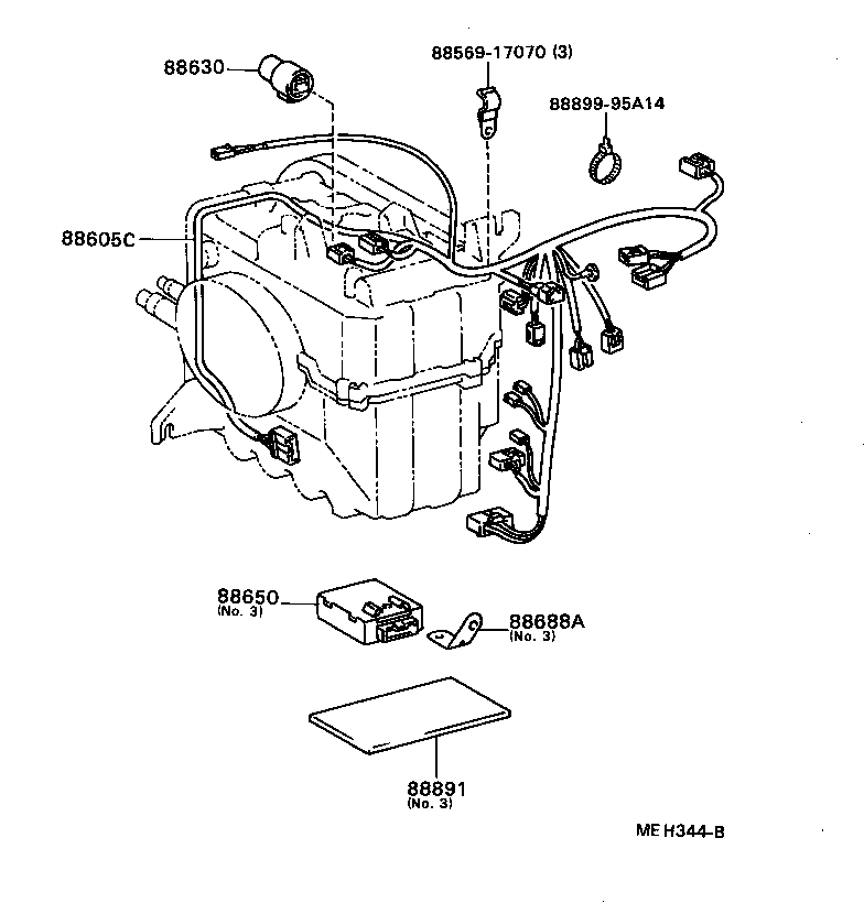 88605-16630 HARNESS SUB-ASSY, COOLER WIRING, NO.1 product image