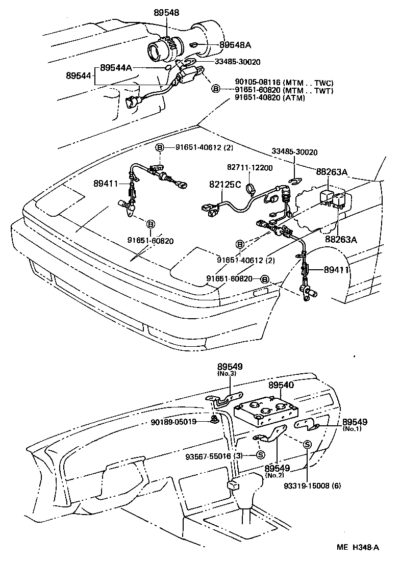 Toyota 89544-14020 SENSOR, SKID CONTROL