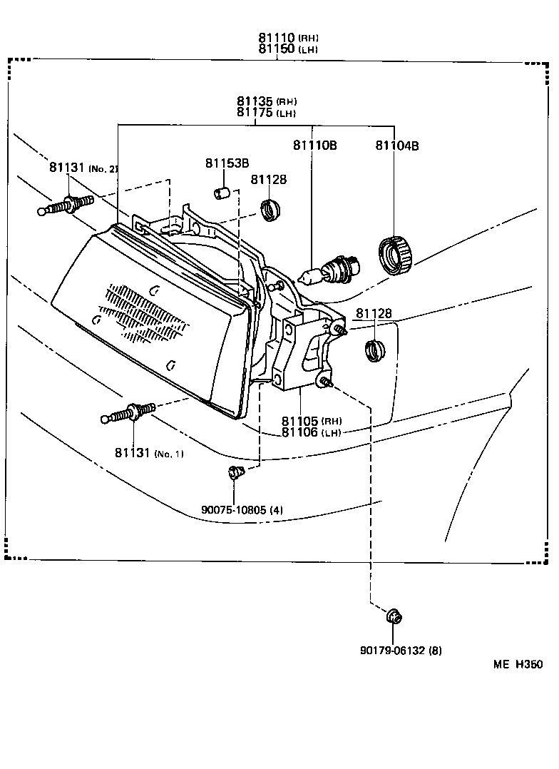 81111-20360 RING, SEALED BEAM RETAINING product image