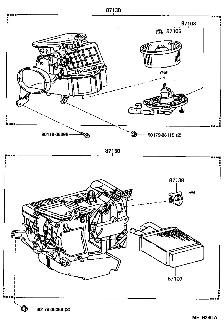 Toyota 87105-32020 FAN SUB-ASSY, HEATER BLOWER