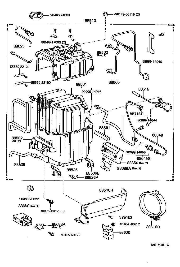 Toyota 88510-16181 UNIT ASSY, COOLER