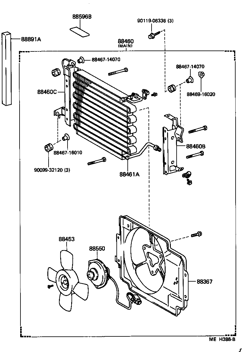 Toyota 88453-12050 FAN, COOLING (FOR CONDENSER)