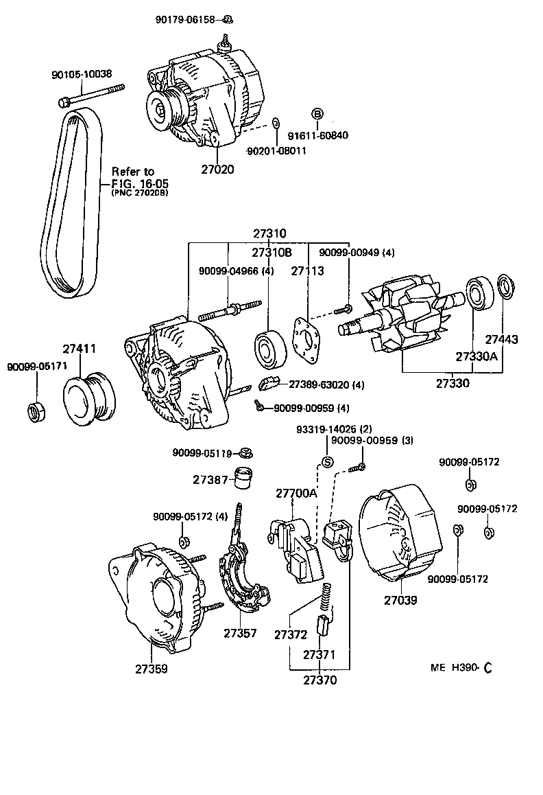 Toyota 27359-70200 FRAME, ALTERNATOR RECTIFIER END