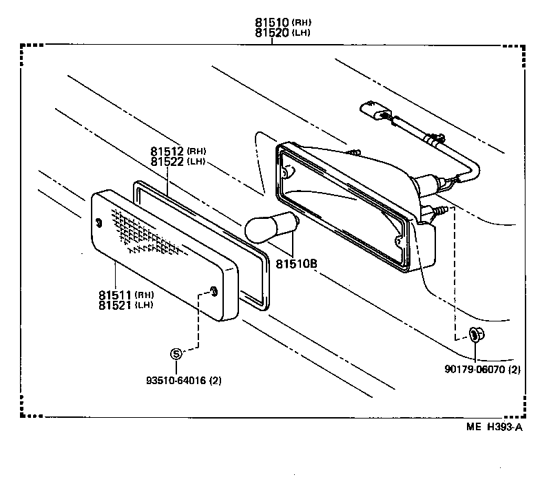 Toyota 81511-32071 LENS, FRONT TURN SIGNAL LAMP, RH