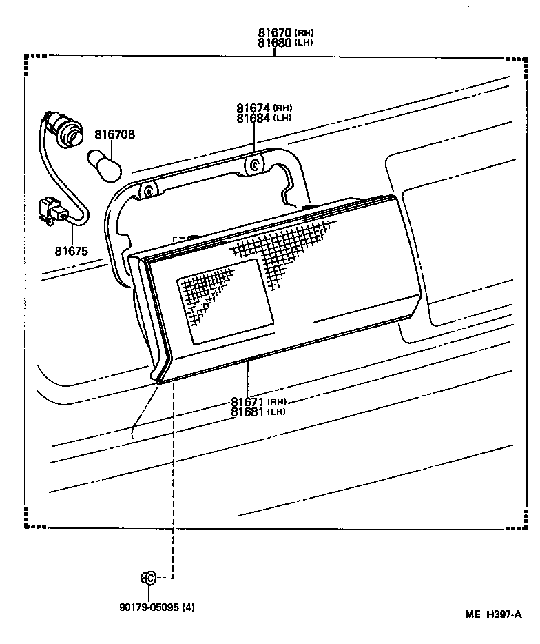 81675-32020 SOCKET & WIRE, BACK-UP LAMP product image
