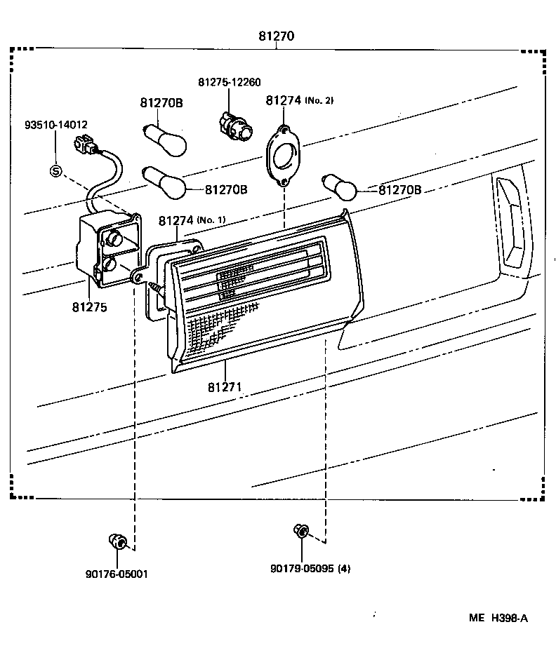 Toyota 81695-32070 SOCKET AND WIRE, LICENSE PLATE LAMP