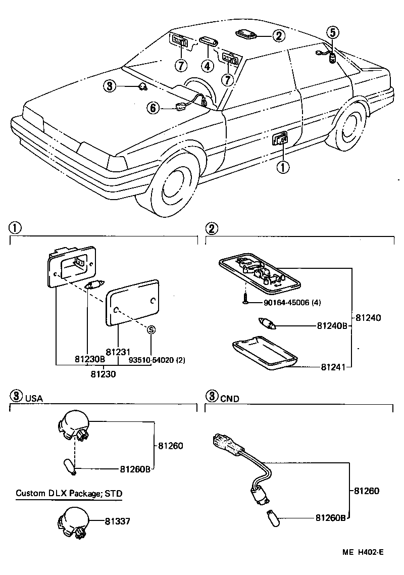 Toyota 81240-22081-12 LAMP ASSY, ROOM, NO.1