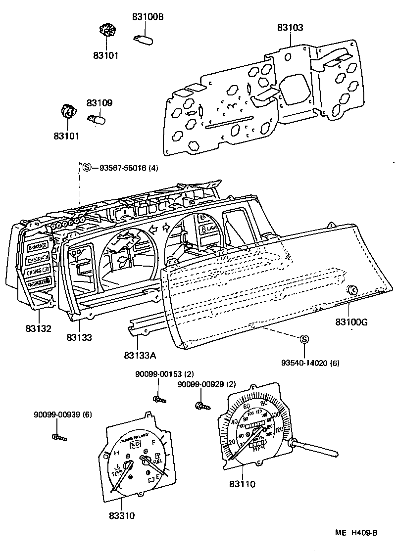 Toyota 83109-20030 BULB, COMBINATION METER, NO.2
