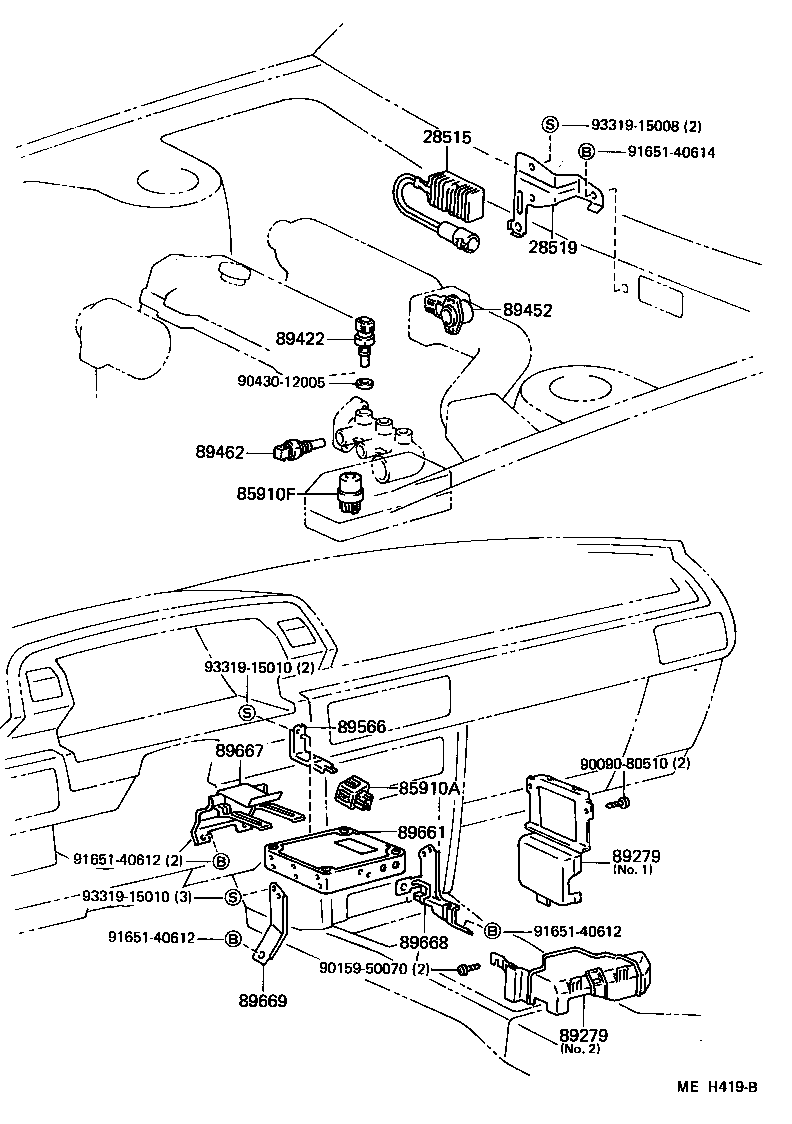 Toyota 89452-28030 SENSOR, THROTTLE POSITION (FOR E.F.I.)