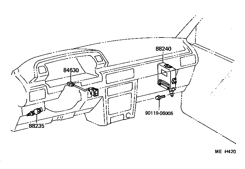 95411-19980 HOSE, CRUISE CONTROL VACUUM product image