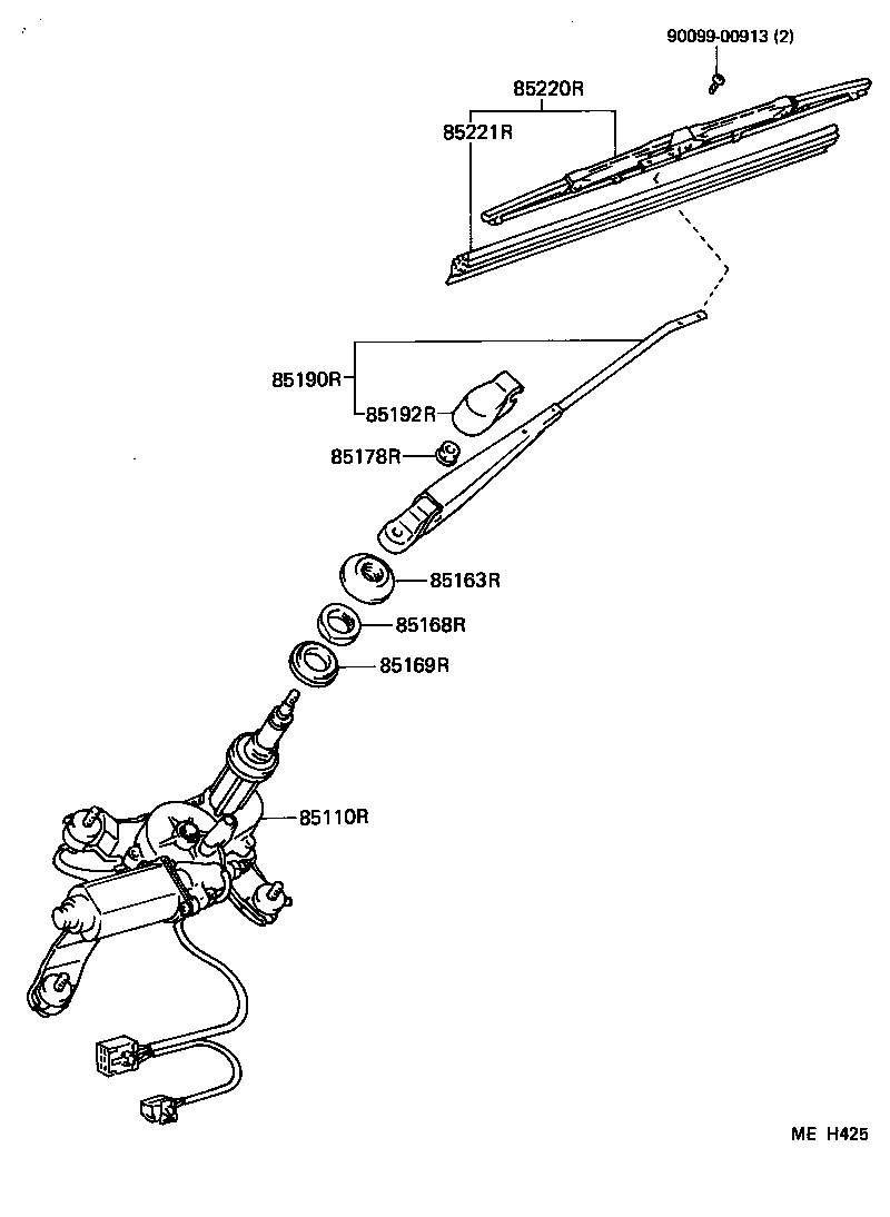 85134-32260 PACKING, REAR WIPER PIVOT, NO.1 product image