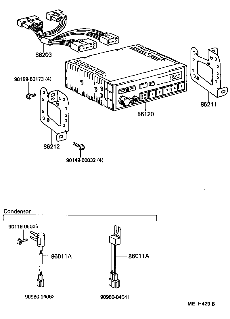 86212-32050 BRACKET, RADIO, NO.2 product image