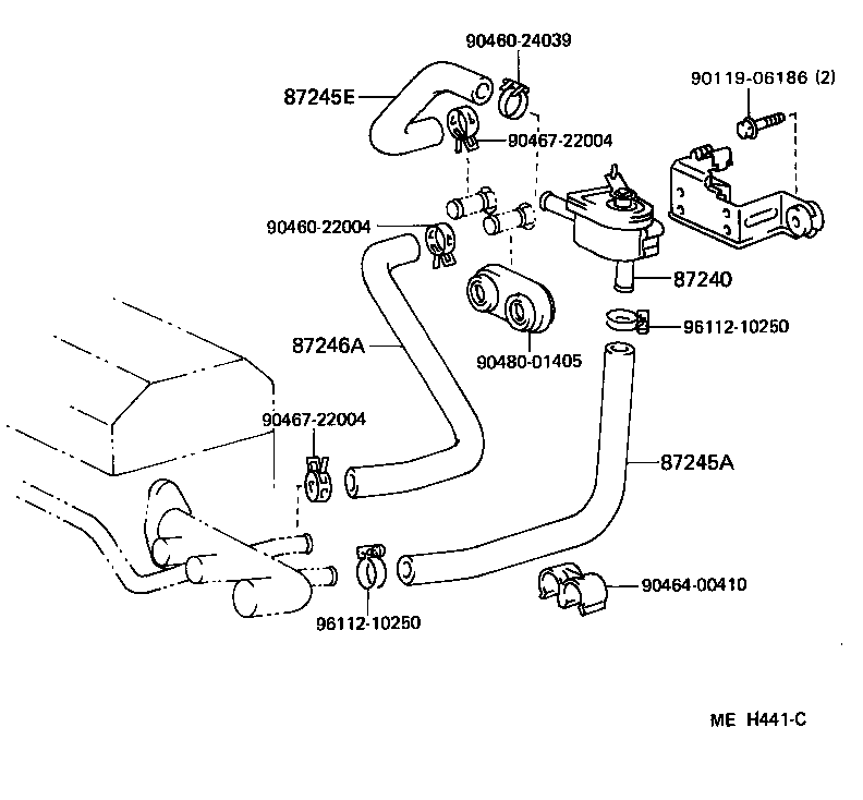 Toyota 87245-32080 HOSE, HEATER WATER, INLET E
